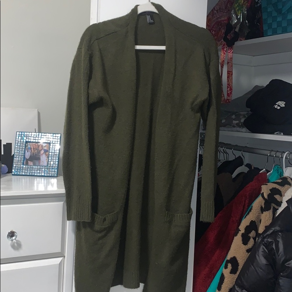 Olive Green Cardigan